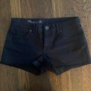 Madewell black denim shorts